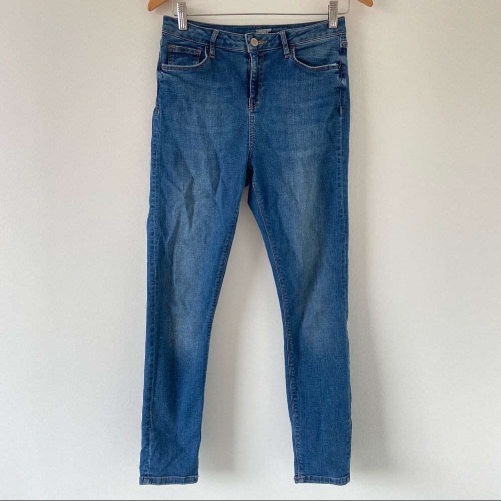 Woman’s Topshop Jaime High Rise Skinny Jean Medium Wash size 30